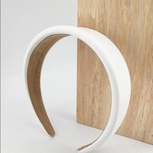 White 60s mod headband